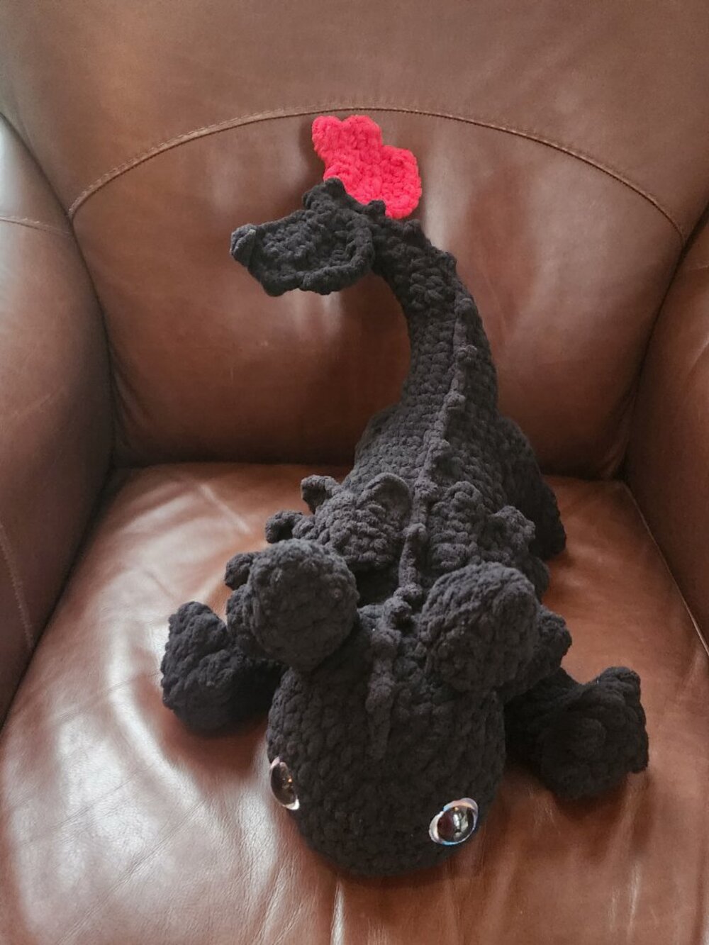 Back Playful Dragon - Handmade Crochet Plushie - Picture 6 of 12